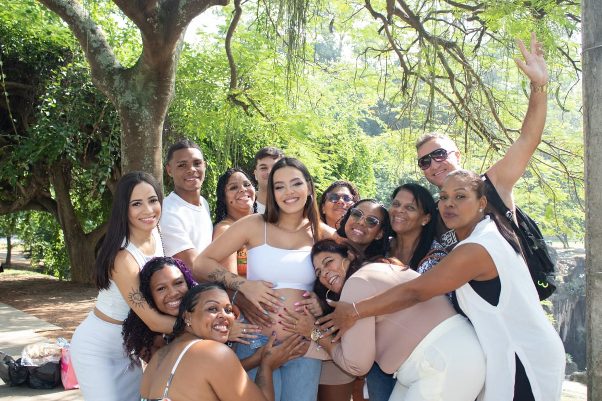 Raquel Magalhães está grávida e escolheu fazer o chá revelação na Quinta da Boa Vista - Érica Martin / Agência O Dia