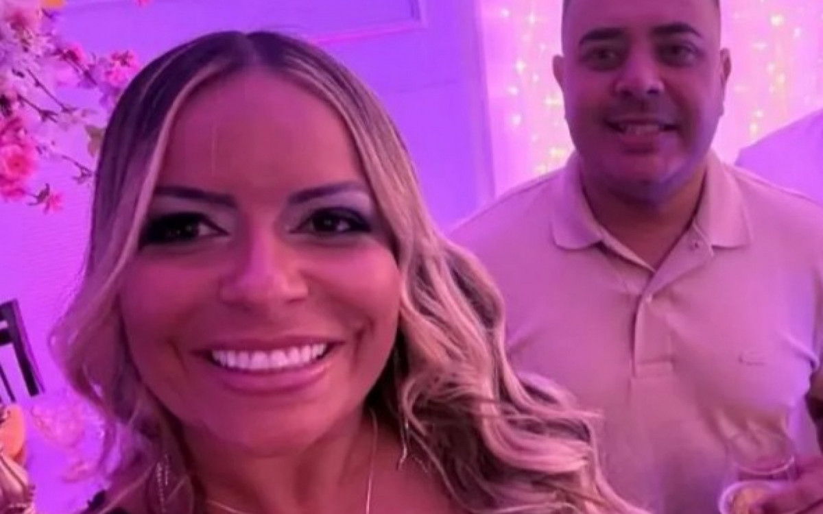 Tayana Rangel Cardeal e o compadre Davidson Vasconcellos
