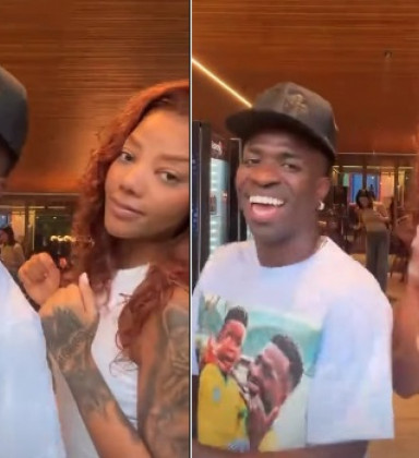 Ludmilla mostra dancinha com Vini Jr.: 'Meu vizinho favorito'