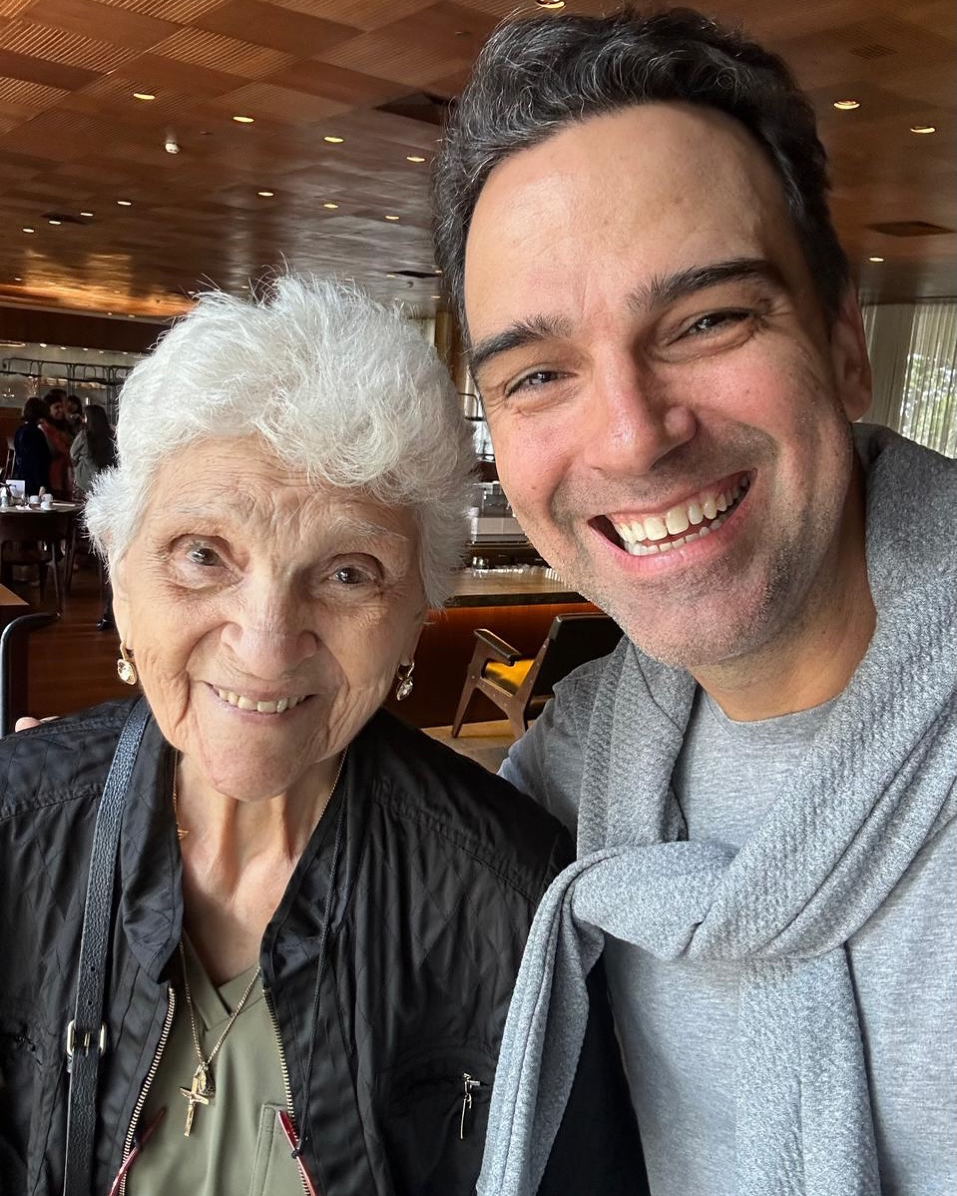 Tadeu Schmidt e a mãe, Dona Janira - Reprodução do Instagram