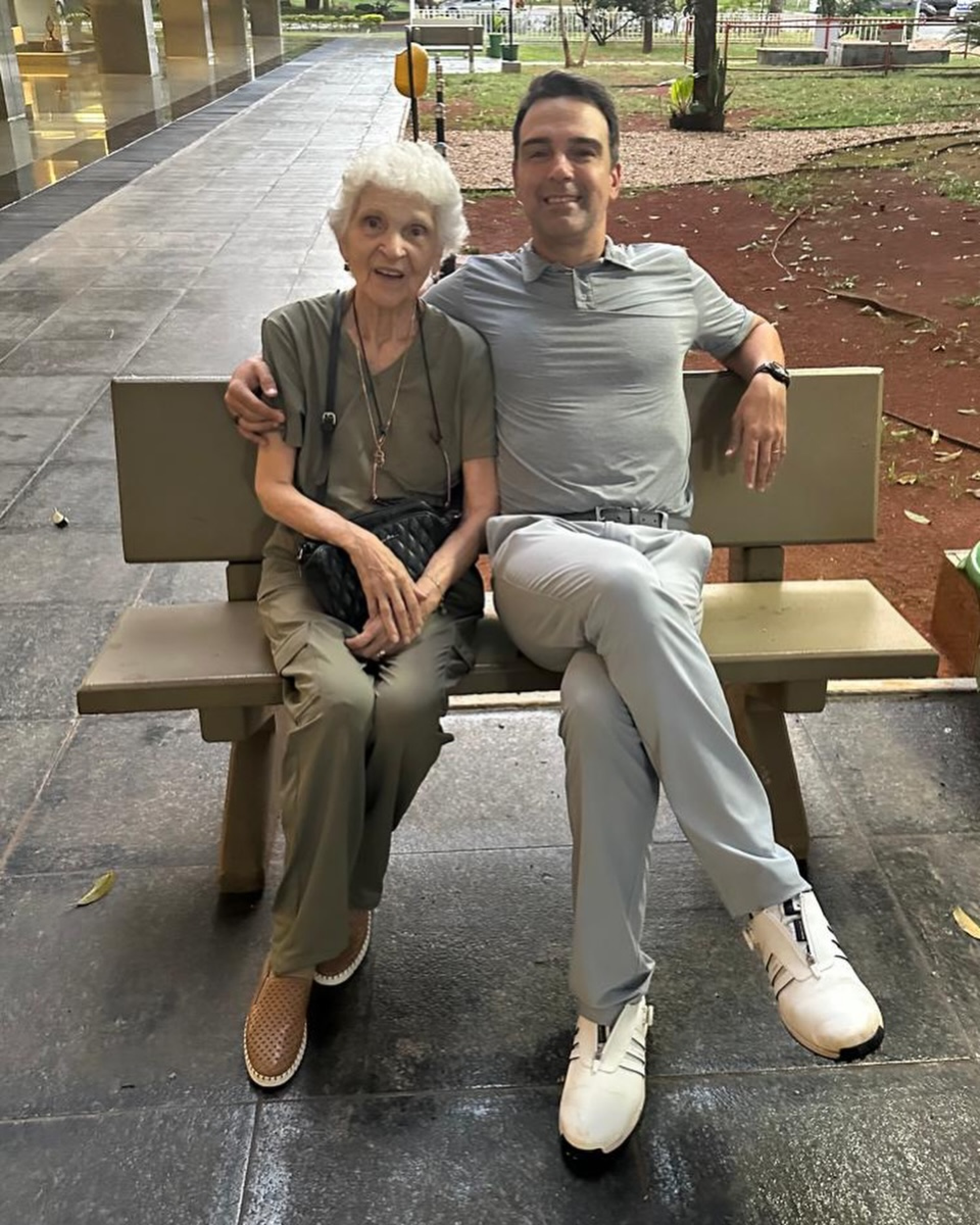 Tadeu Schmidt e a mãe, Dona Janira - Reprodução do Instagram