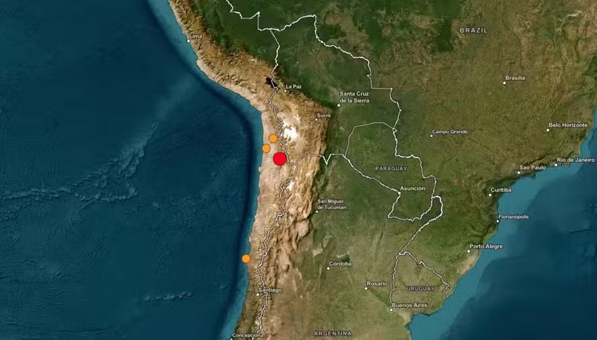 Terremoto de magnitude 6,9 atinge norte do Chile