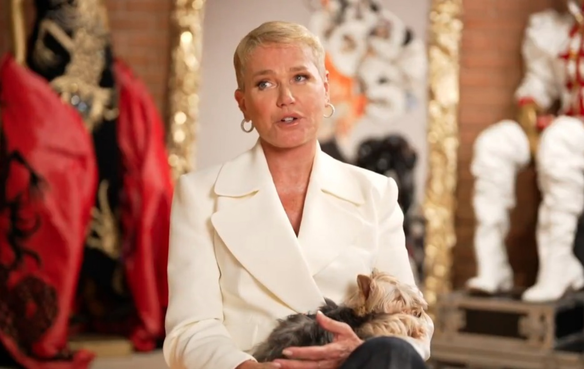 Xuxa durante entrevista ao Fantástico - Reprodução de vídeo