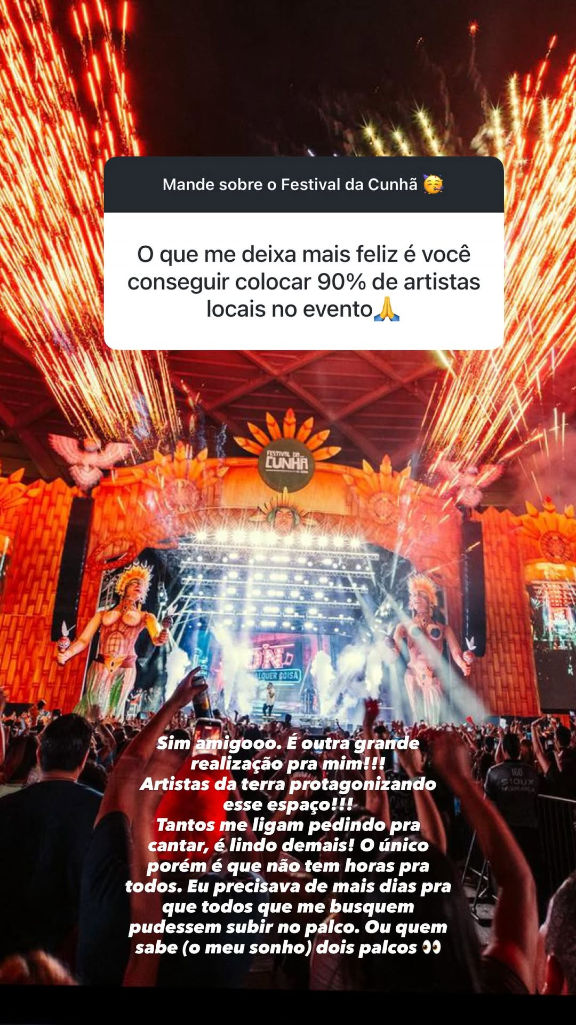 Isabelle Nogueira explicou dança em apresentação do Boi Caprichoso - Reprodução/Instagram