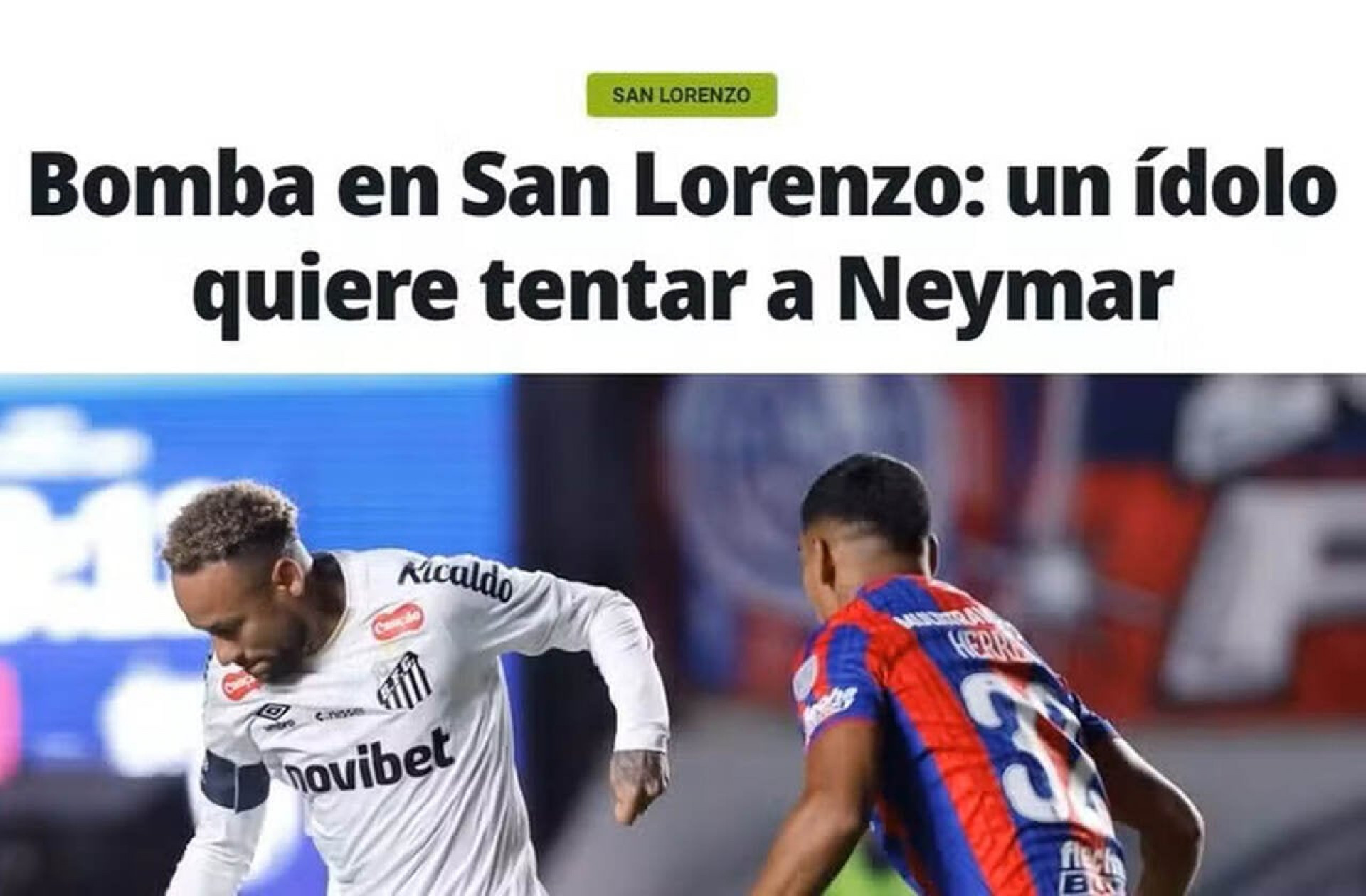 San Lorenzo aposta em &iacute;dolo para convencer Neymar a atuar na Argentina