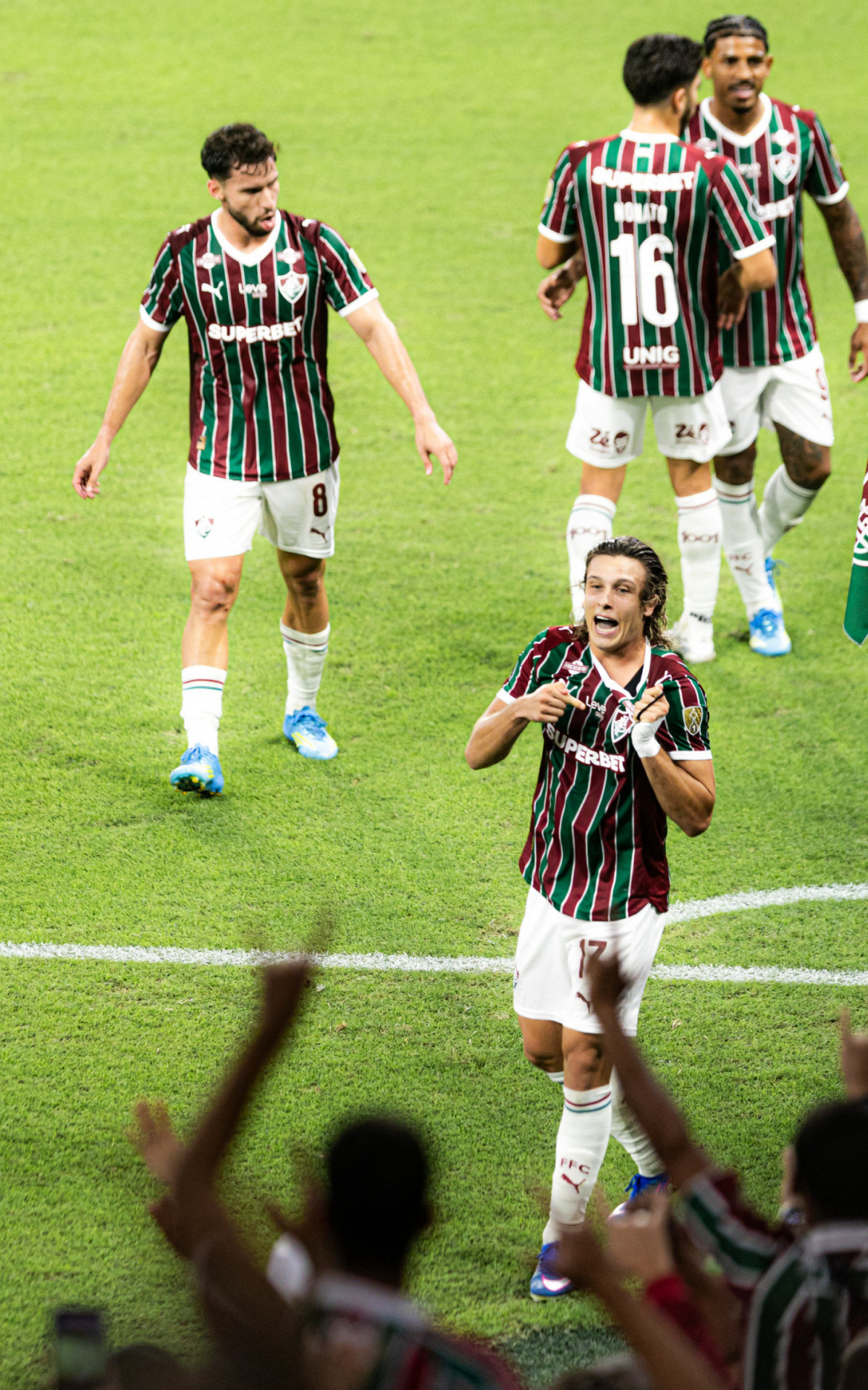 Comemoração de Canobbio em vitória do Fluminense - Marina Garcia / Fluminense FC