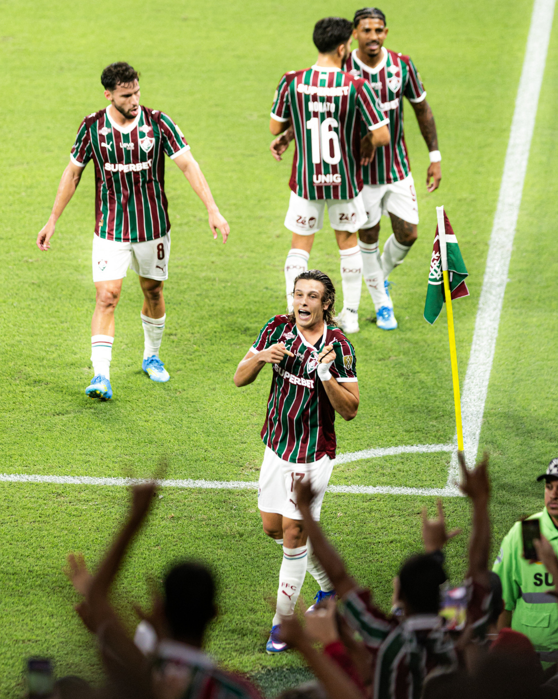 Comemoração de Canobbio em vitória do Fluminense - Marina Garcia / Fluminense FC