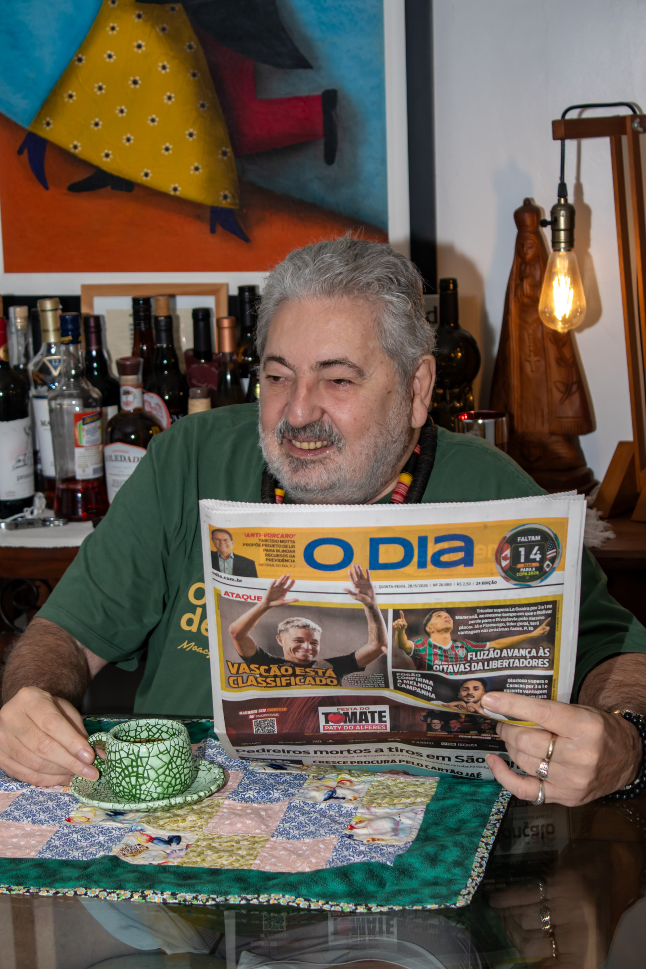 Compositor Moacyr Luz fala sobre a conex&atilde;o com o jornal O DIA  - Erica Martin / Ag&ecirc;ncia O Dia