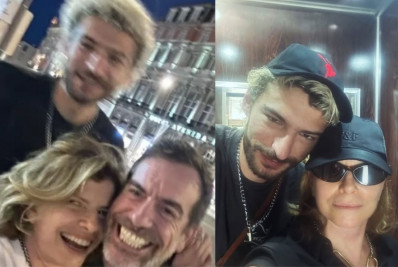 Debora Bloch compartilha fotos ao lado do filho e marido em Portugal