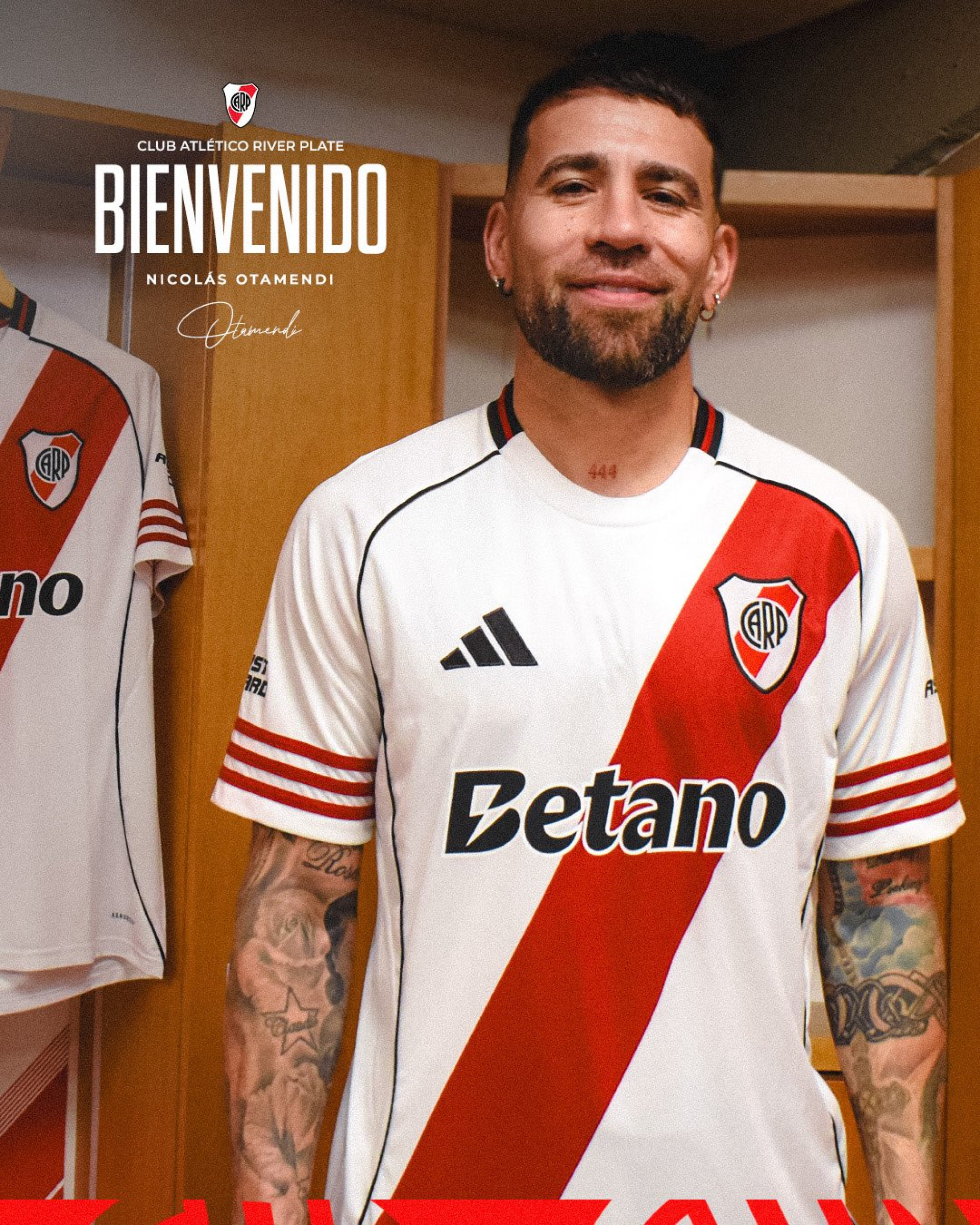 River Plate anuncia a contratação de Otamendi, campeão do mundo com a Argentina
