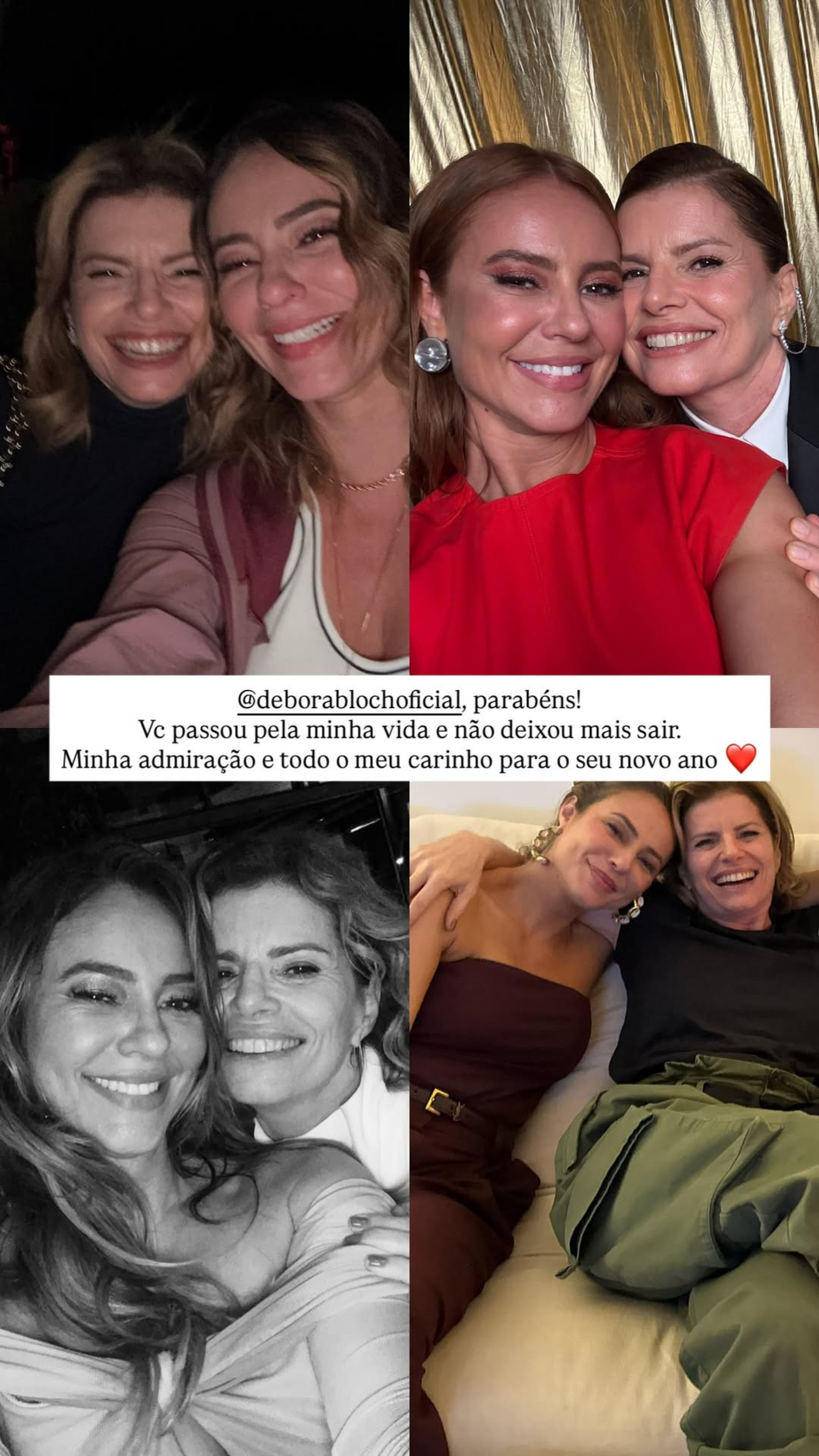 Paolla Oliveira fez homenagem no anivers&aacute;rio de Debora Bloch  - Reprodu&ccedil;&atilde;o/Instagram 