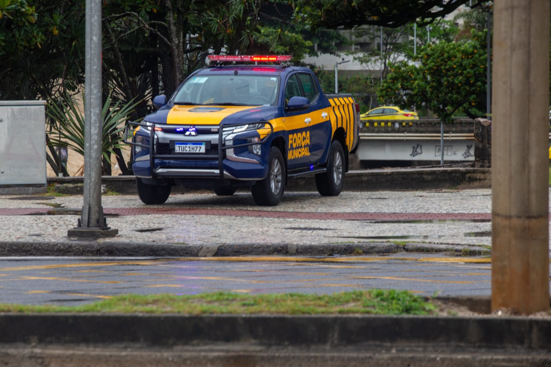 Efetivo da Força Municipal na Praça Afonso Pena, na Tijuca, Zona Norte do Rio - Érica Martin/Agência O Dia