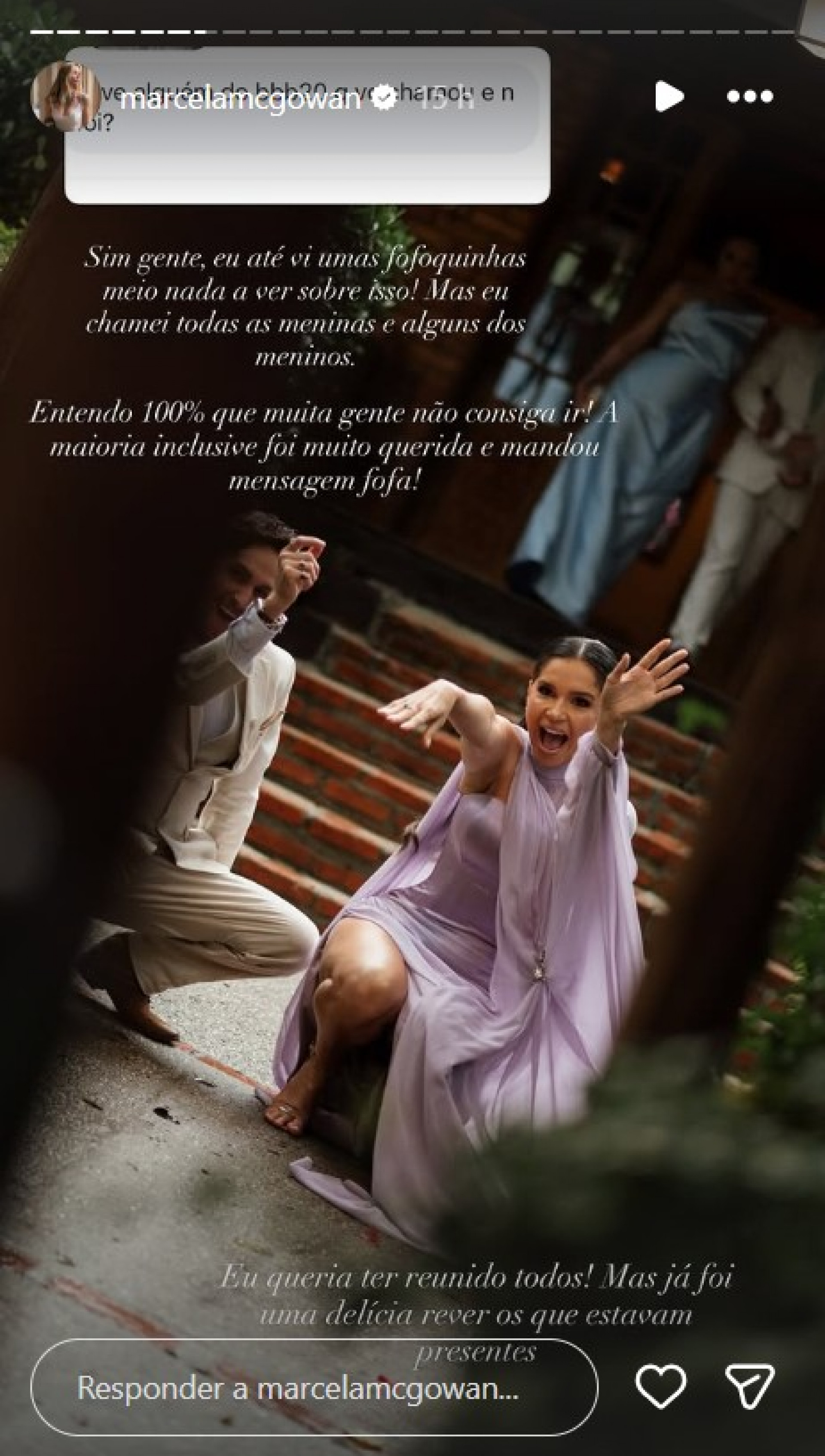 Marcela Mc Gowan fala sobre ausência de colegas do 'BBB 20' em seu casamento com Luiza Martins - Reprodução / Instagram