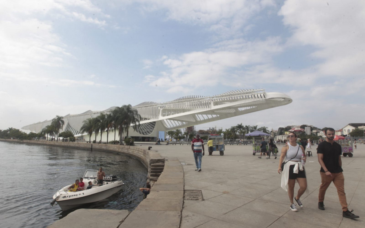 Movimentação nas proximidades do Museu do Amanhã, na Praça Mauá, Centro do Rio de Janeiro - Reginaldo Pimenta/O DIA
