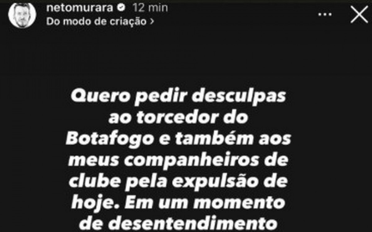 Goleiro do Botafogo pede desculpas por expuls&atilde;o em derrota para o Bahia