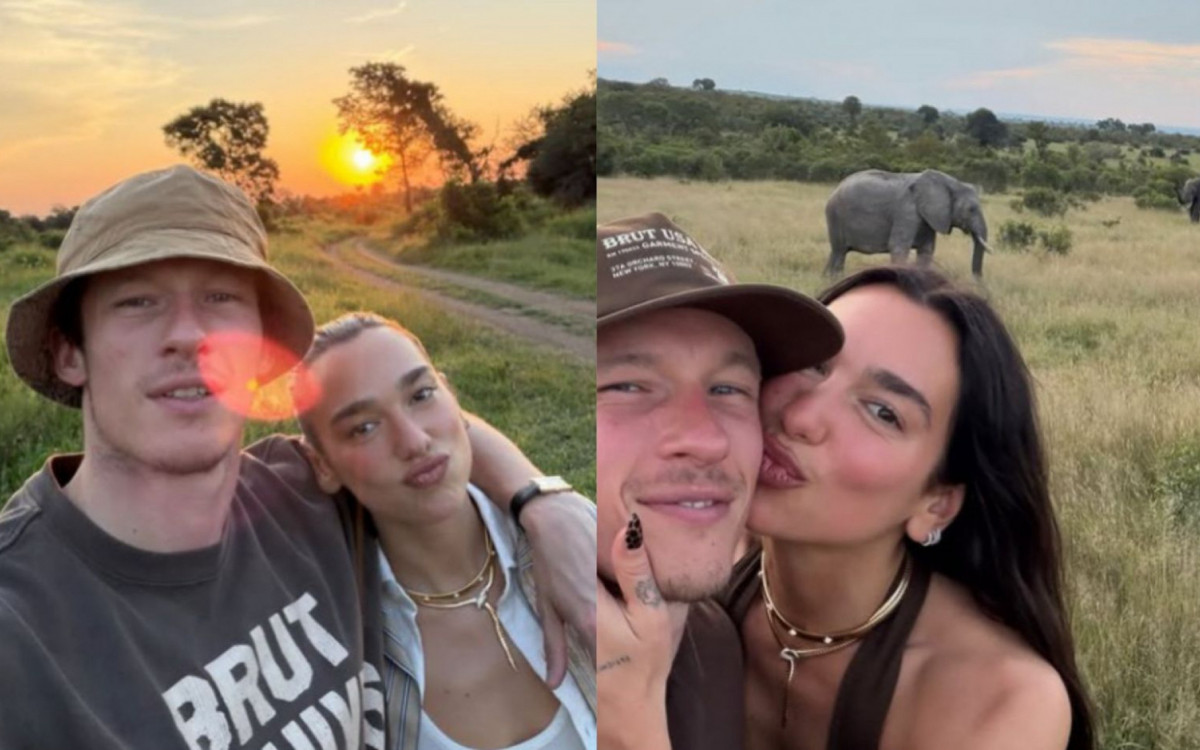 Dua Lipa e Callum Turner curtem viagem de casamento na África do Sul