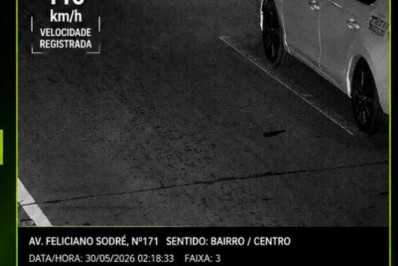 Radar registra veículo a mais de 100 km/h nao centro de Teresópolis