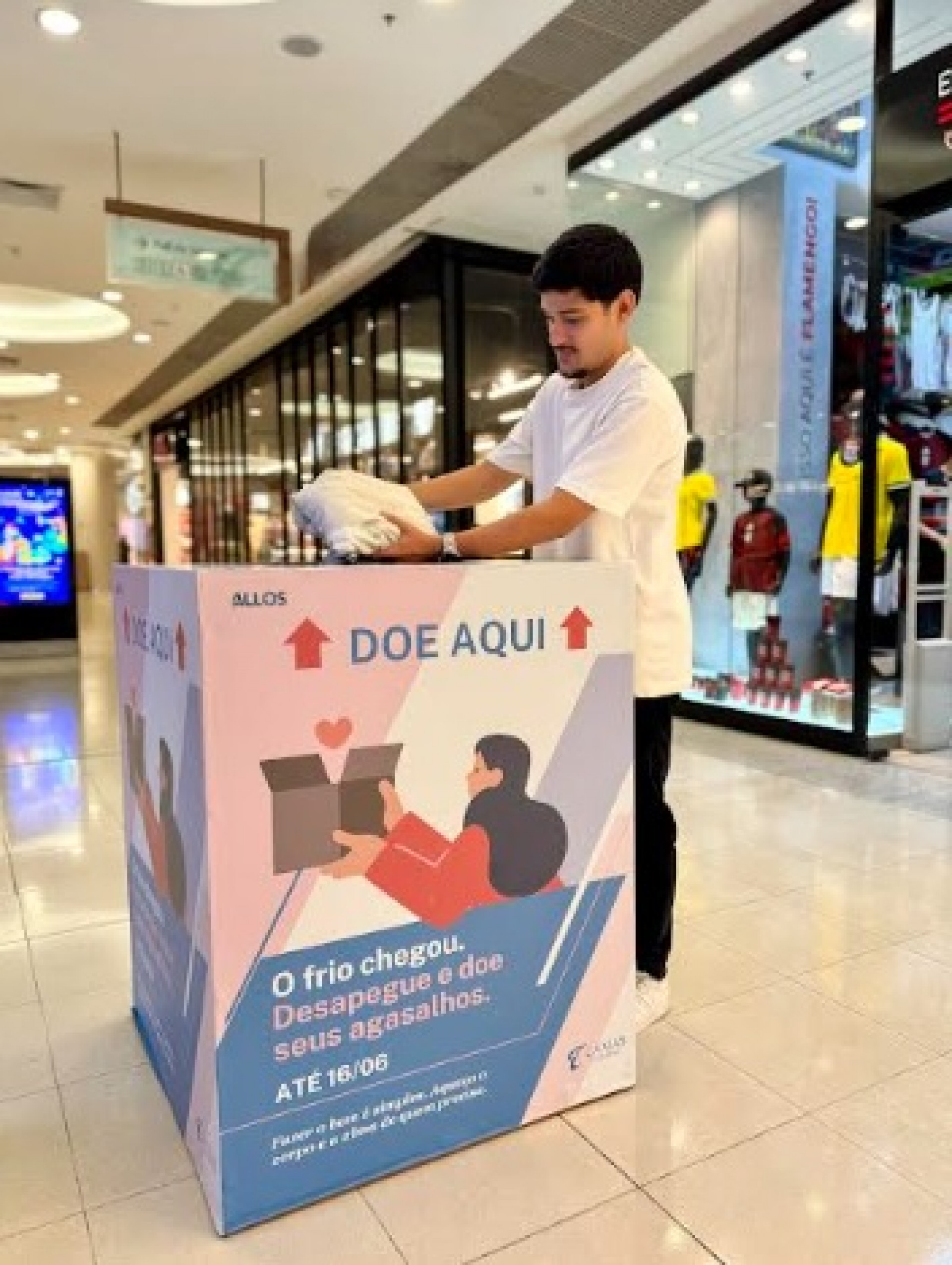 Caxias Shopping participa de campanha de arrecadação de agasalhos