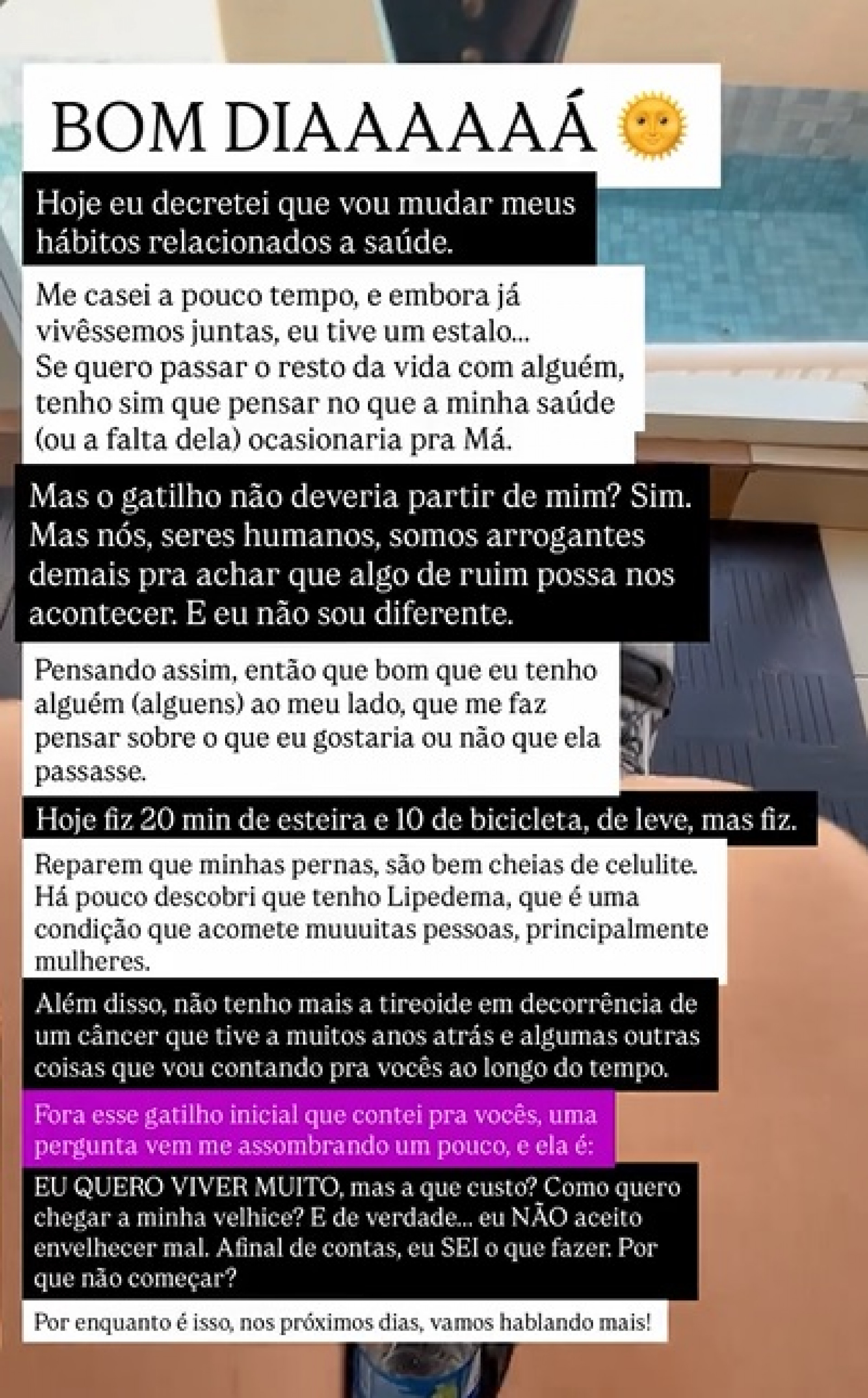 Luiza Martins falou abertamente sobre condições físicas - Reprodução/Instagram