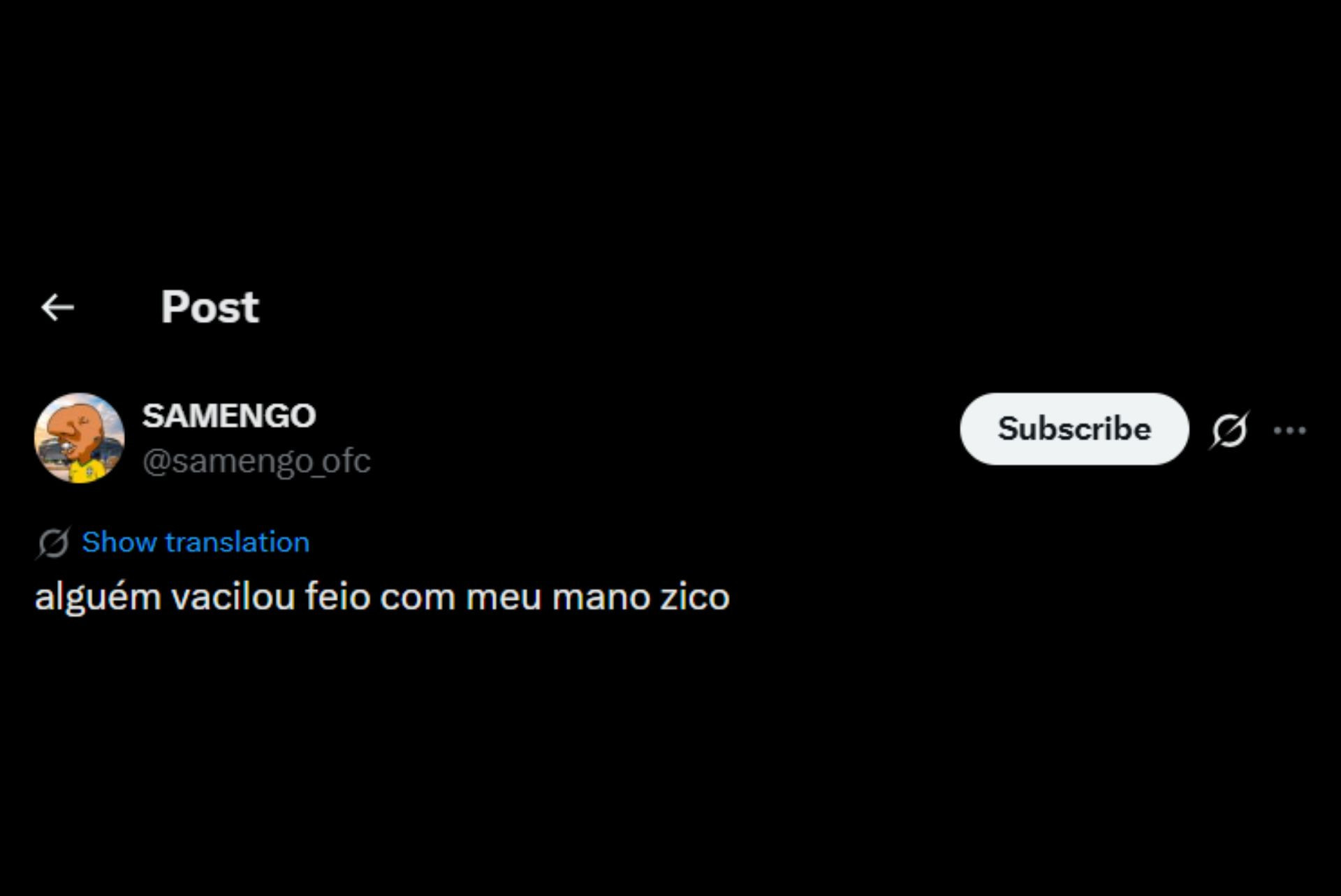 Fãs reagem a storie de Zico nas redes sociais - Reprodução / X