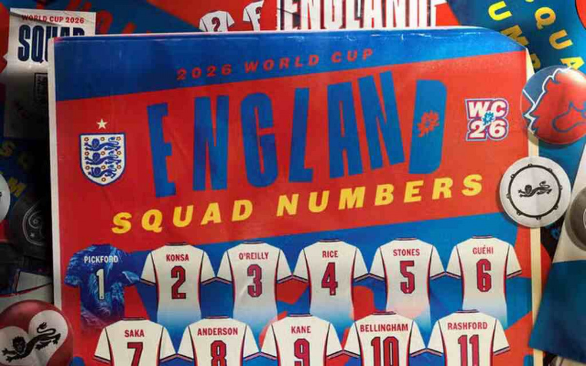 Inglaterra divulga numera&ccedil;&atilde;o oficial para a disputa da Copa do Mundo