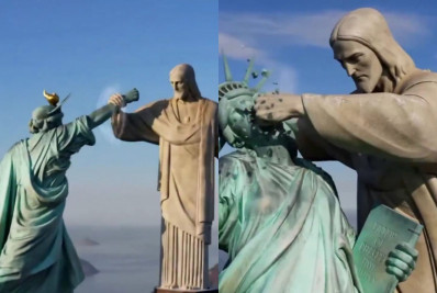 Cristo e Estátua da Liberdade 'lutam' em publicação do Irã