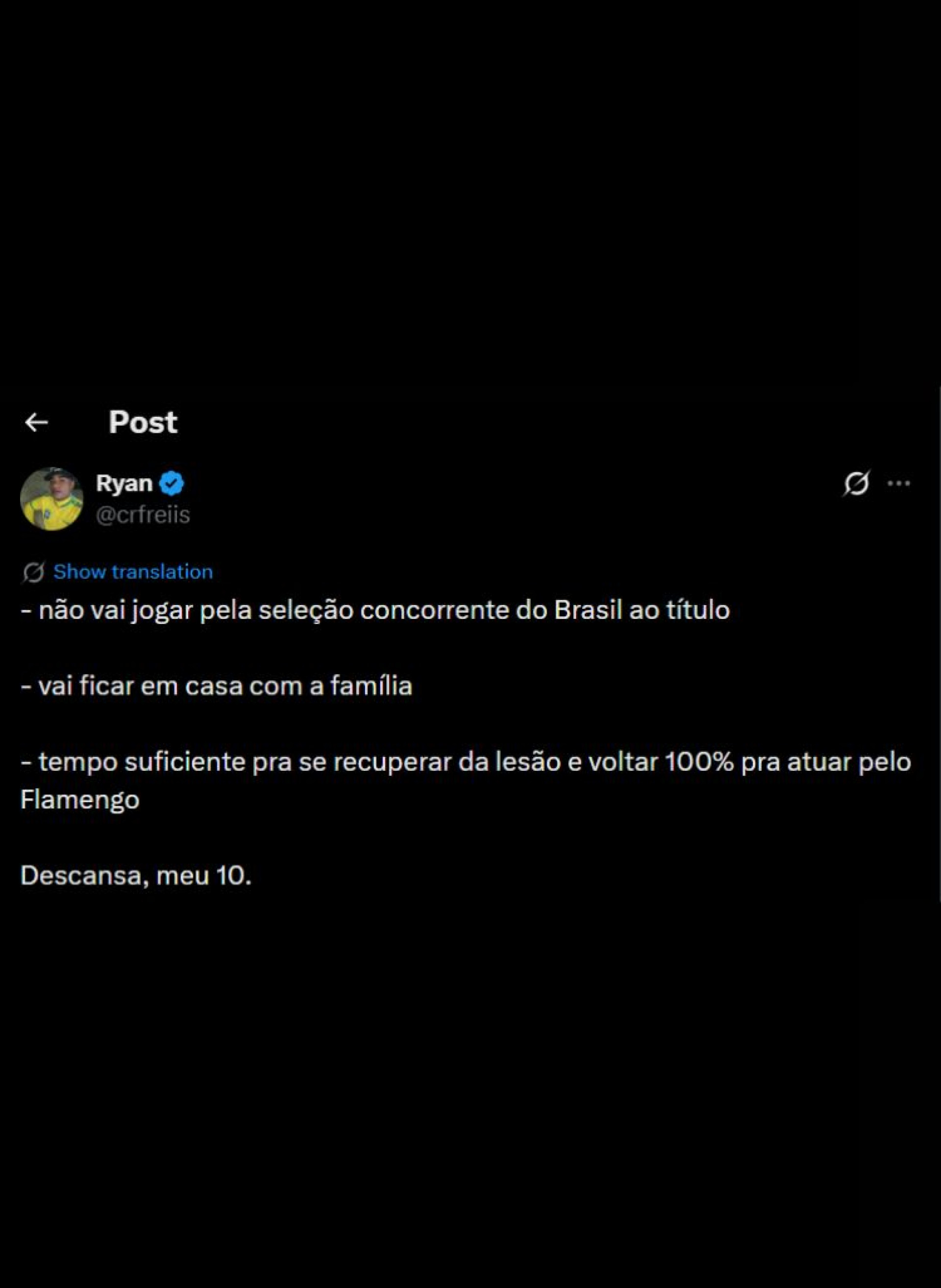 Flamenguistas reagem à lesão de Arrascaeta - Reprodução / X