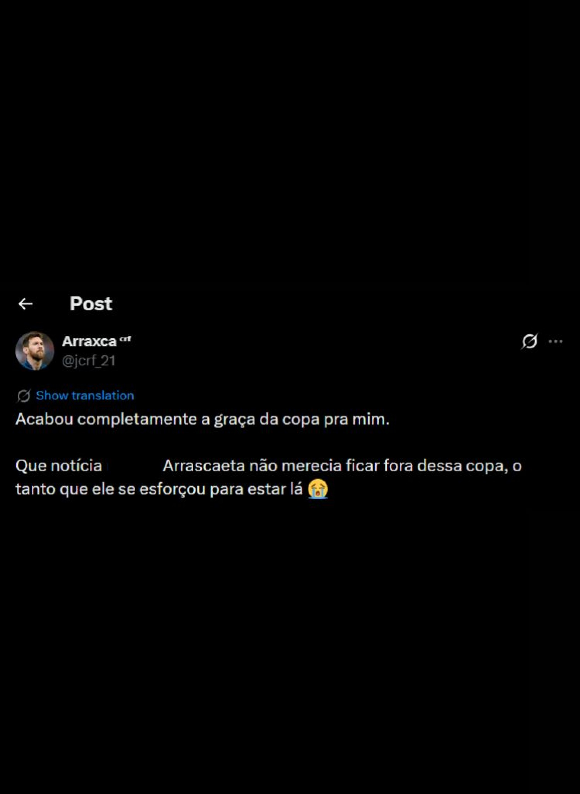 Flamenguistas reagem à lesão de Arrascaeta - Reprodução / X
