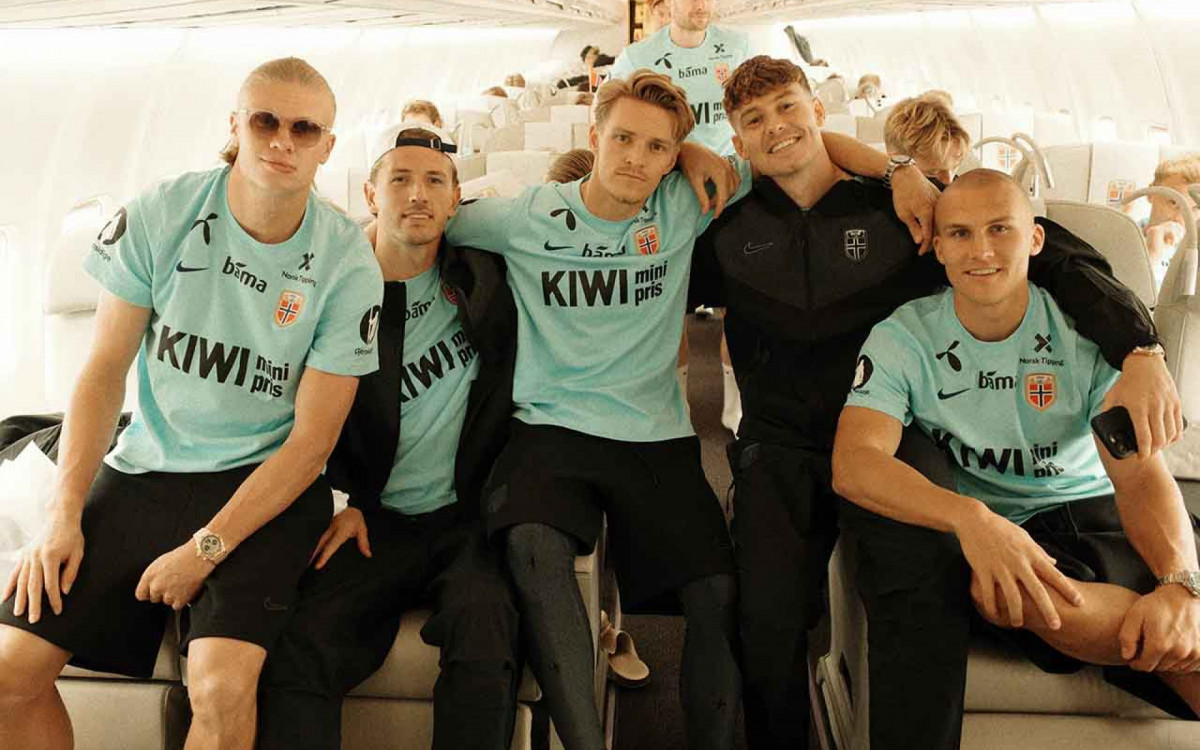 Haaland na &aacute;rea! Noruega chega aos EUA para Copa do Mundo