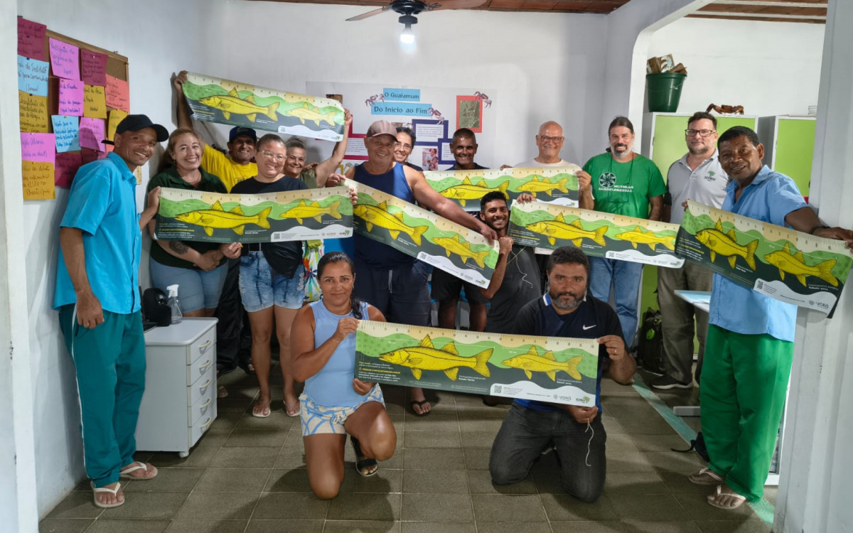 Instrumento orienta pescadores sobre o tamanho adequado do robalo e contribui para a preservação da espécie no Rio São João