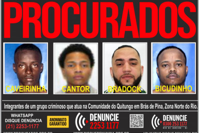 Disque Denúncia pede informações sobre traficantes que atuam em Brás de Pina