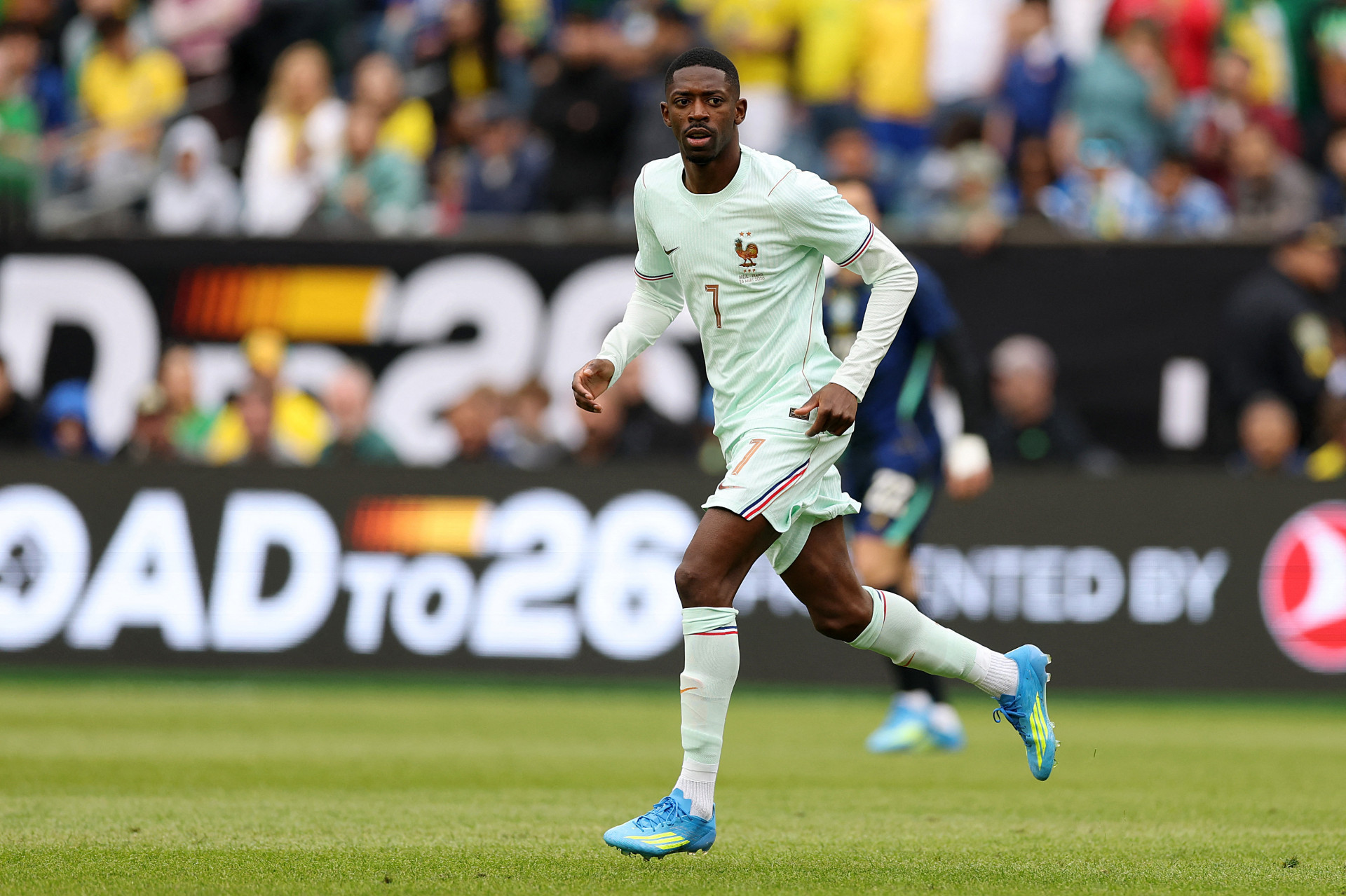 Demb&eacute;l&eacute; em a&ccedil;&atilde;o pela sele&ccedil;&atilde;o francesa - Maddie Meyer / Getty Images via AFP