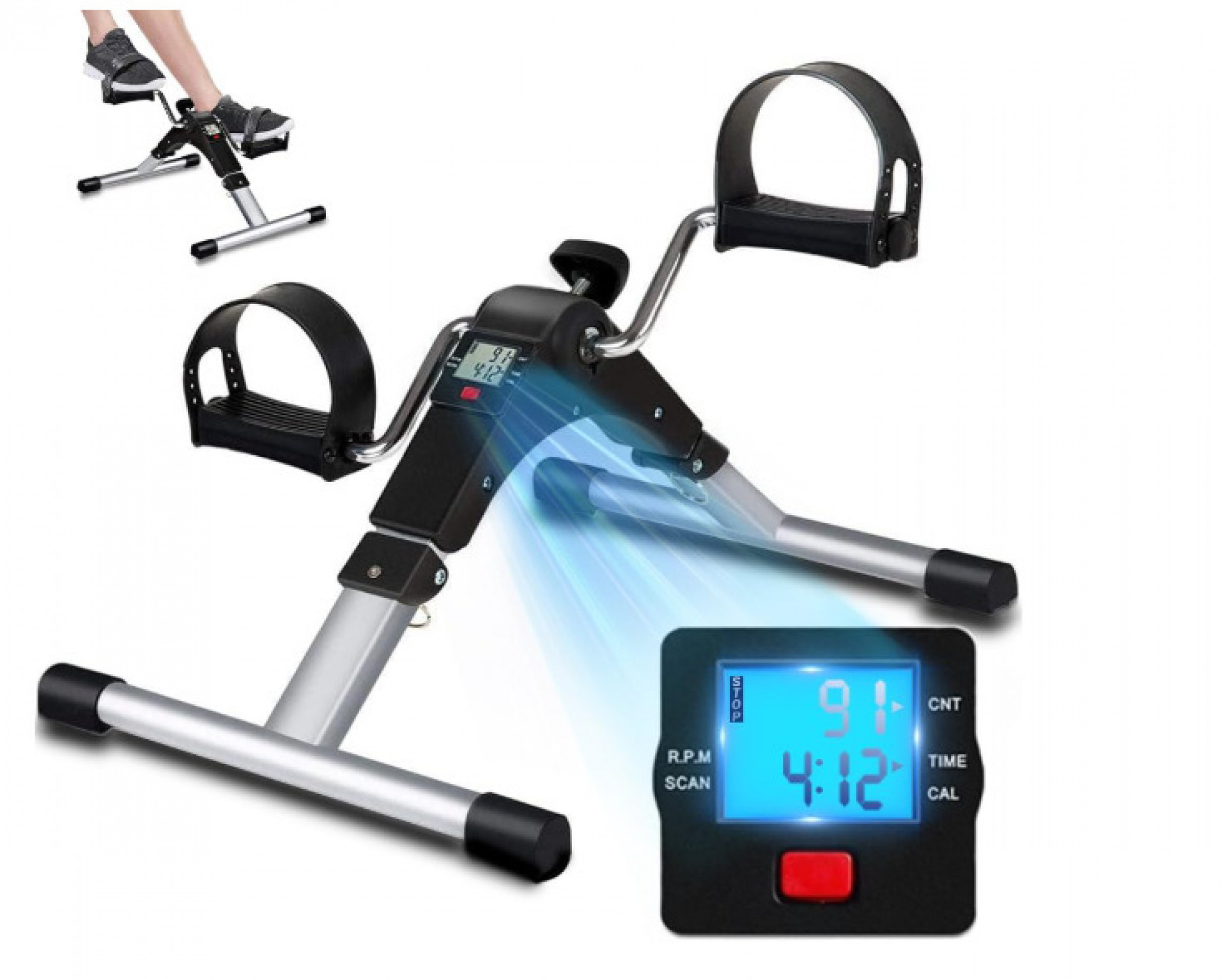 Para o casal que busca fazer exerc&iacute;cios sem sair de casa, a bicicleta ergom&eacute;trica port&aacute;til, por R$ 139,90, pode ser uma boa op&ccedil;&atilde;o - Divulga&ccedil;&atilde;o