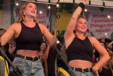 Paolla Oliveira aproveita roda de samba no Rio; assista