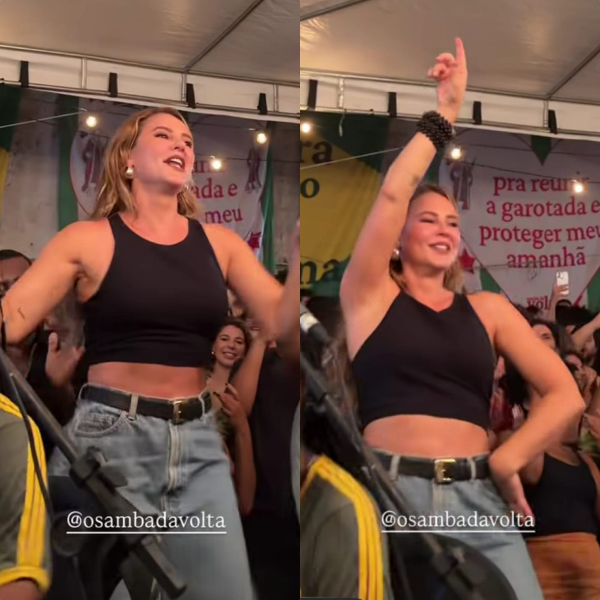Paolla Oliveira aproveita roda de samba no Rio; assista - Reprodução de vídeo / Instagram