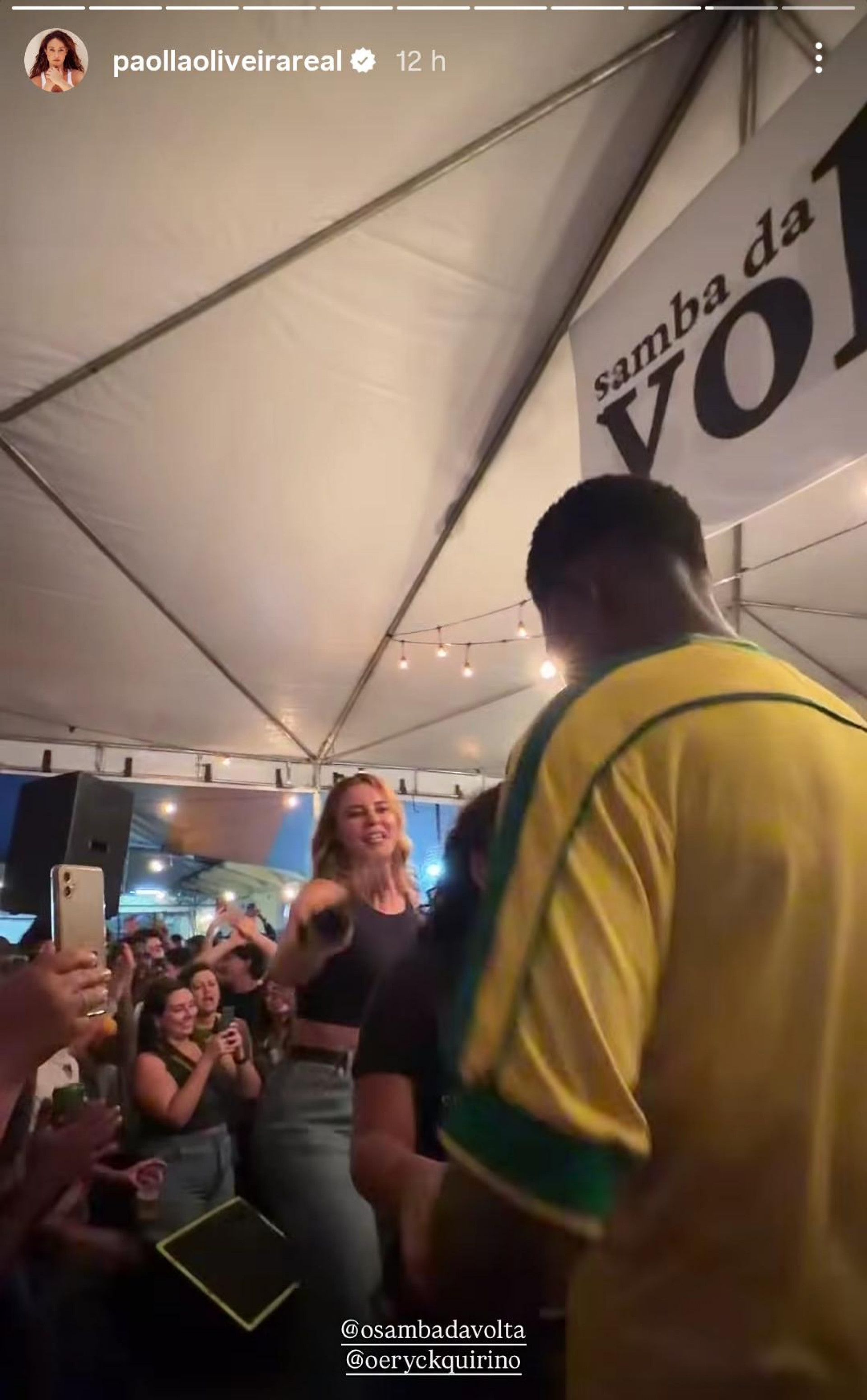 Paolla Oliveira brilha em roda de samba no Centro do Rio - Reprodução de vídeo / Instagram
