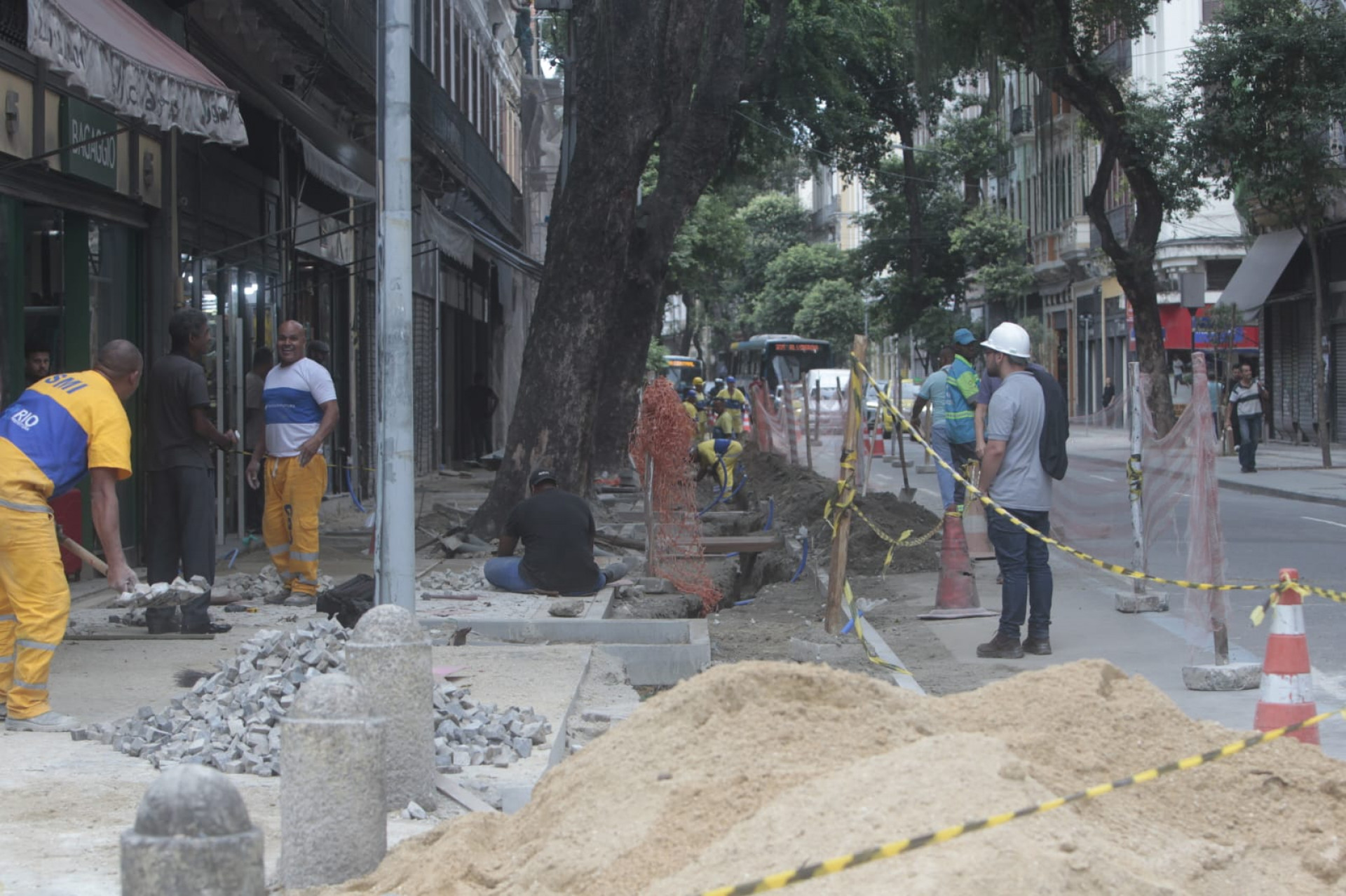 Obras na Rua da Carioca  - Reginaldo Pimenta / Ag&ecirc;ncia O Dia
