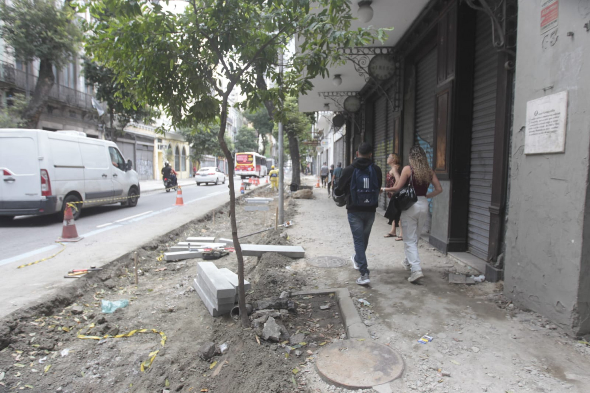 Obras na Rua da Carioca - Reginaldo Pimenta / Ag&ecirc;ncia O Dia