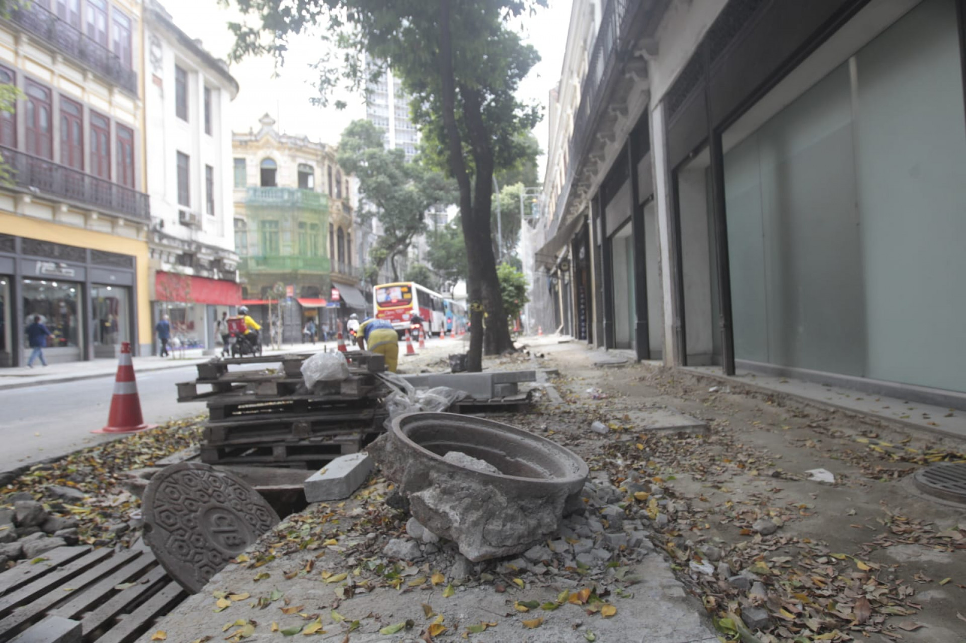 Obras na Rua da Carioca devem ficar prontas at&eacute; o fim do ano - Reginaldo Pimenta / Ag&ecirc;ncia O Dia