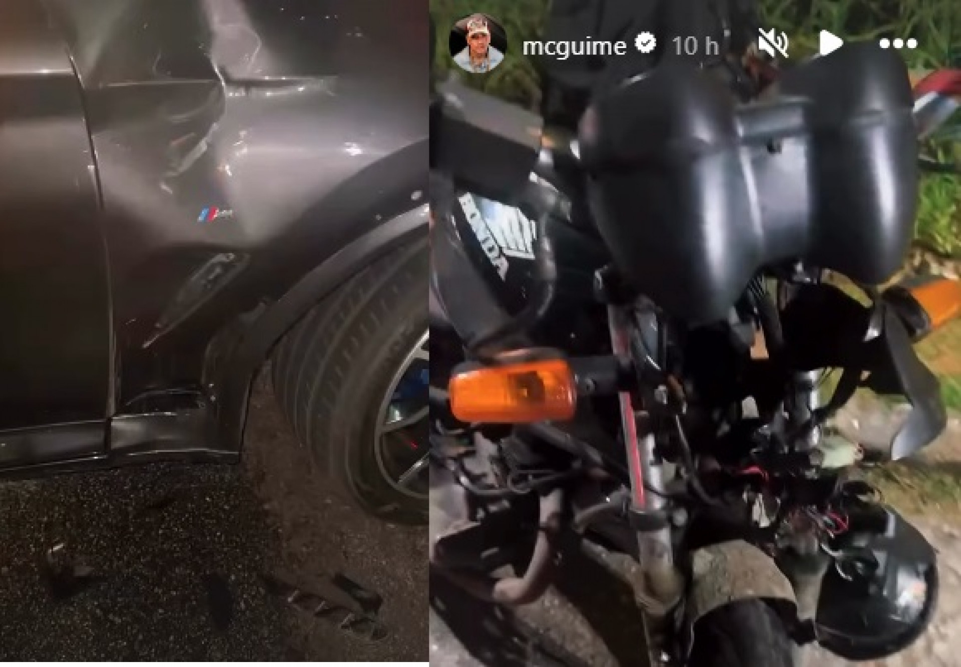 MC Guimê mostra registros de acidente com a mulher e a filha - Reprodução do Instagram