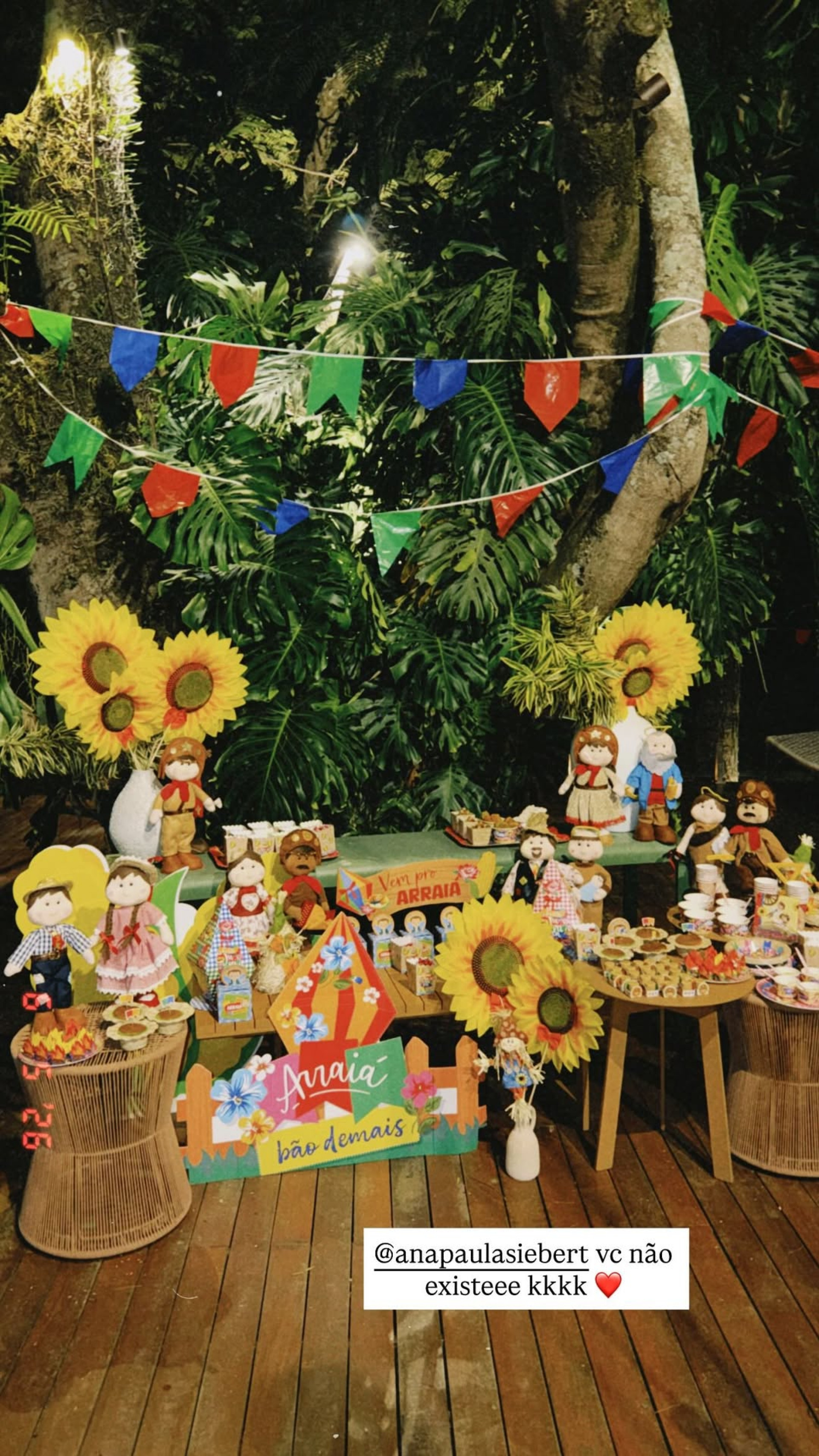 Fabiana Justus compartilhou registros da festa junina de Ana Paula Siebert - Reprodução/Instagram