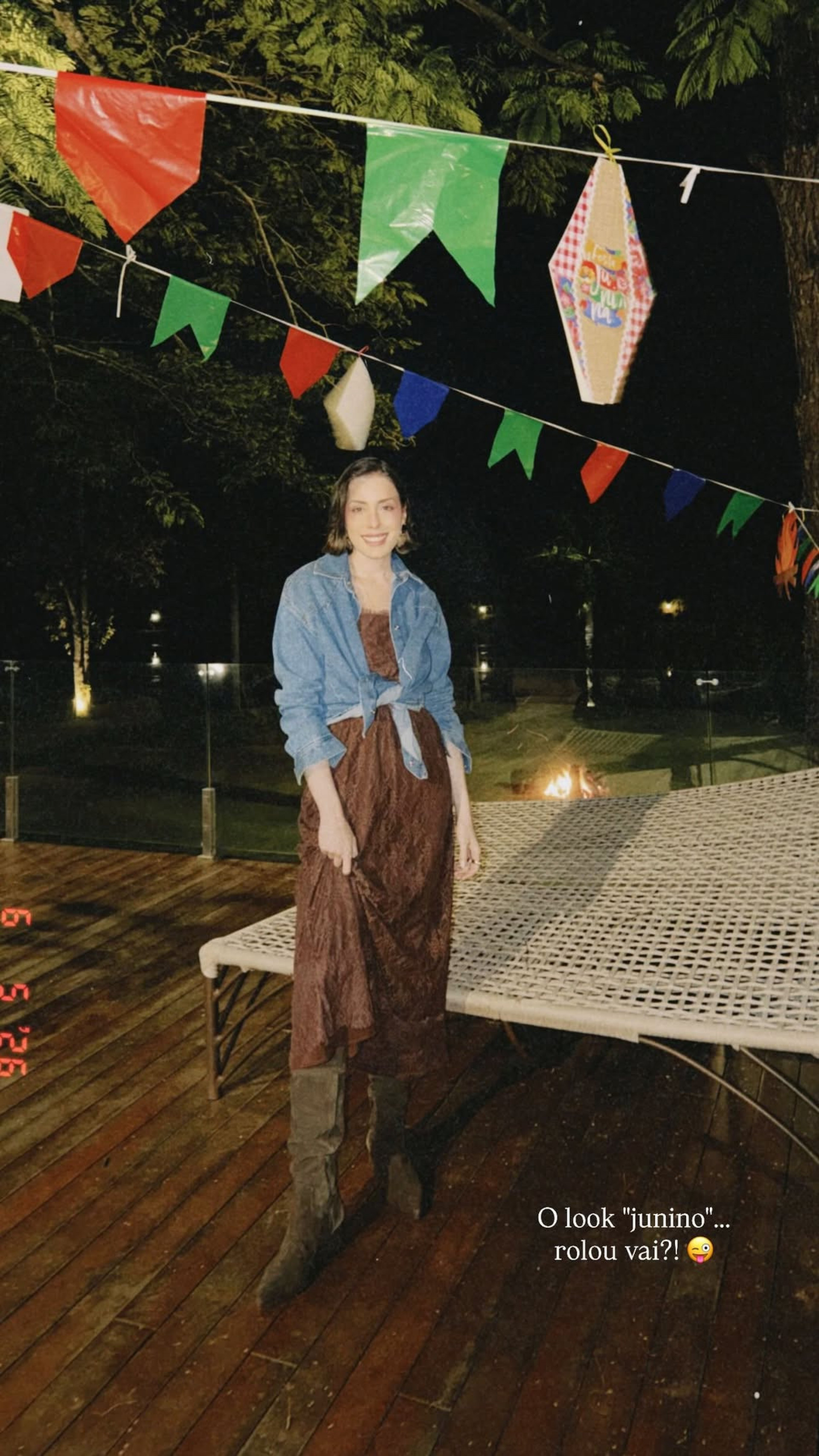 Fabiana Justus apostou em look improvisado para celebração - Reprodução/Instagram
