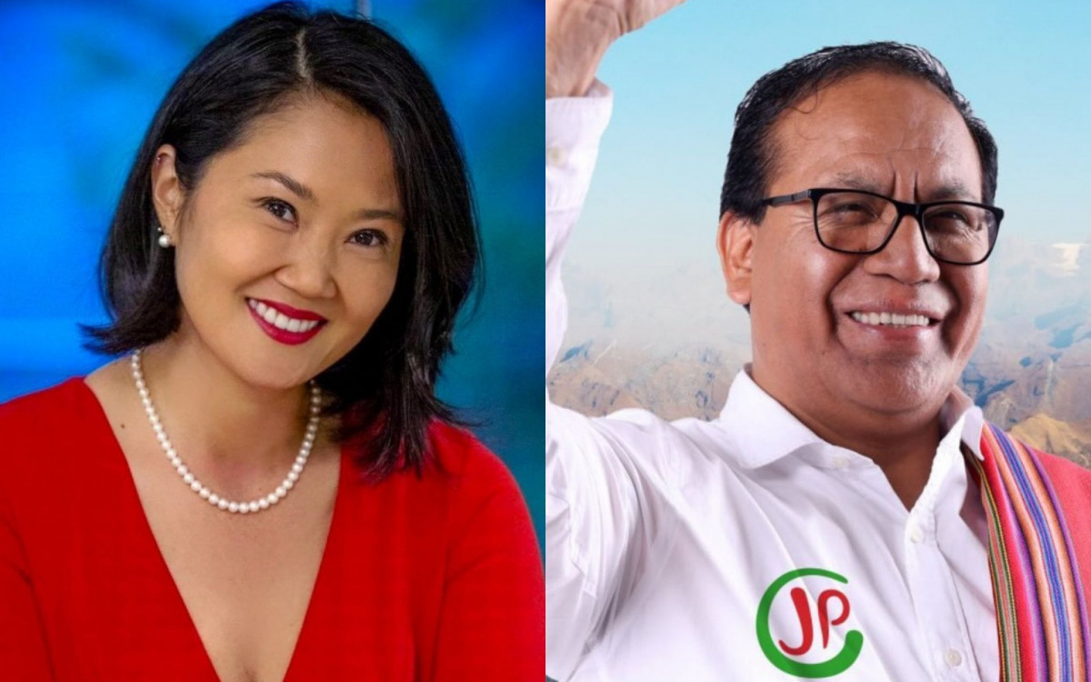 Keiko Fujimori e Roberto Sánchez não superaram 30% no primeiro turno, em abril