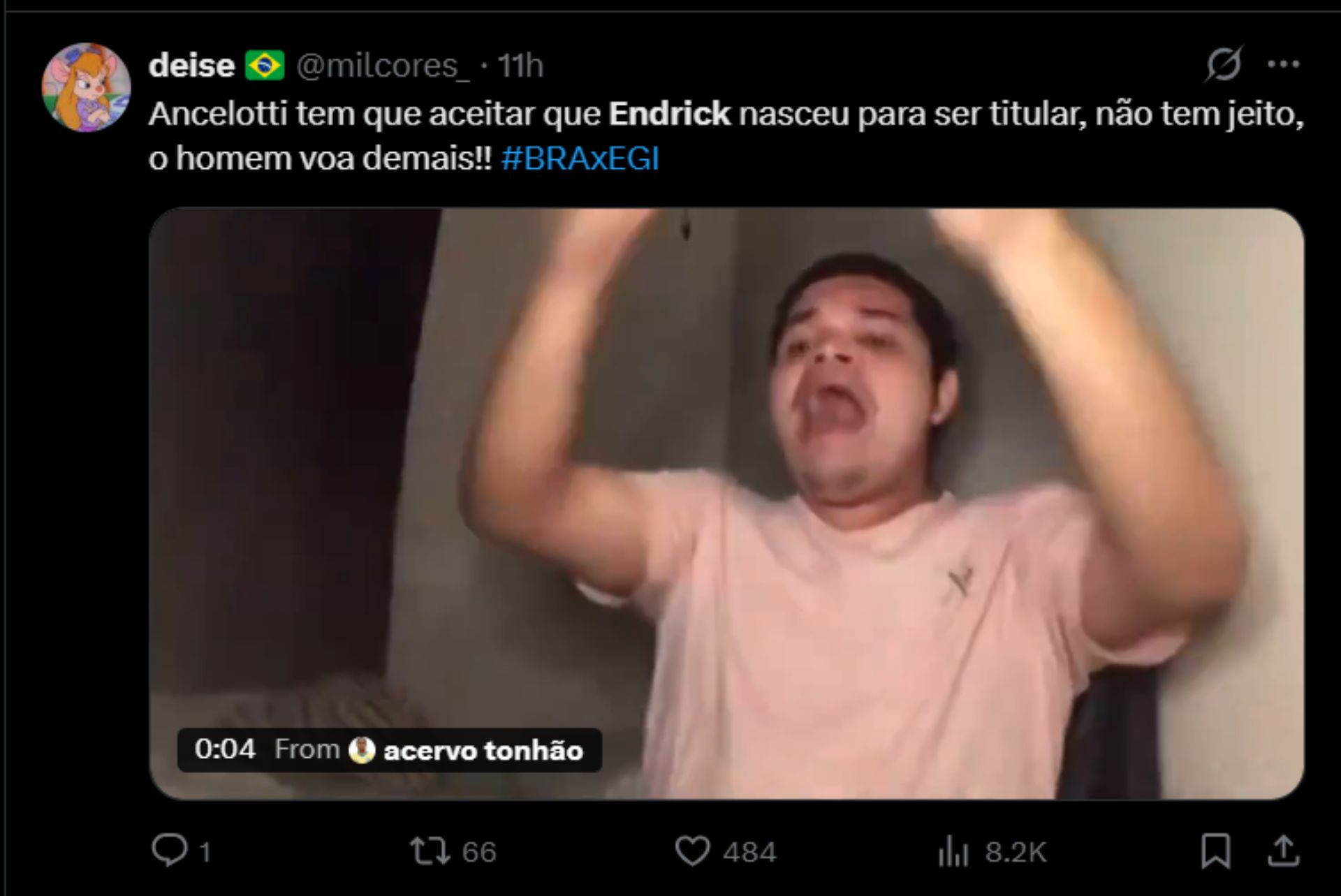 Torcedores pedem titularidade de Endrick na Copa do Mundo - Reprodução / X