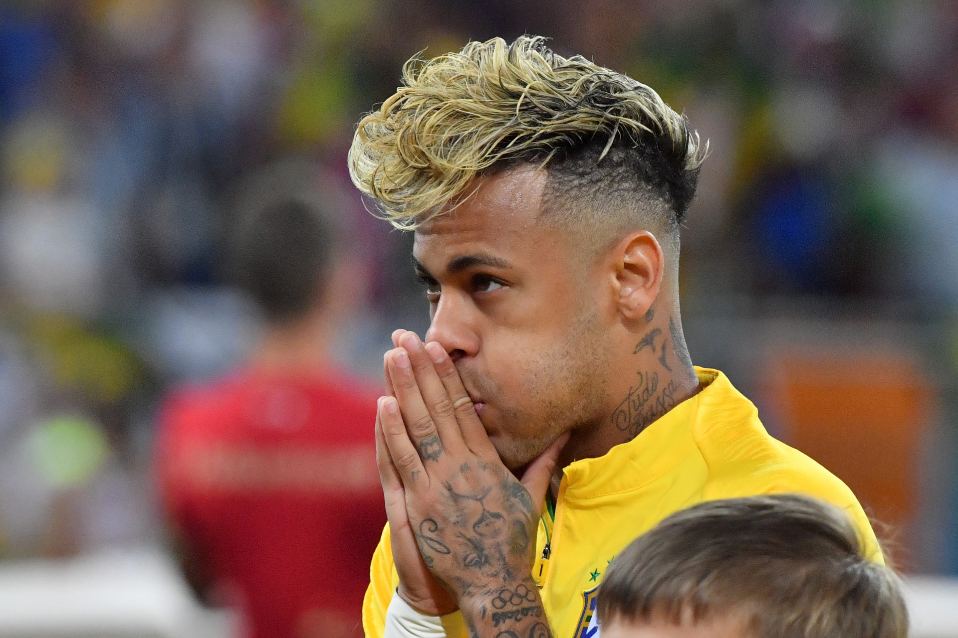 Visual de Neymar contra a Suíça, na estreia da Copa de 2018 - Pascal Guyot / AFP