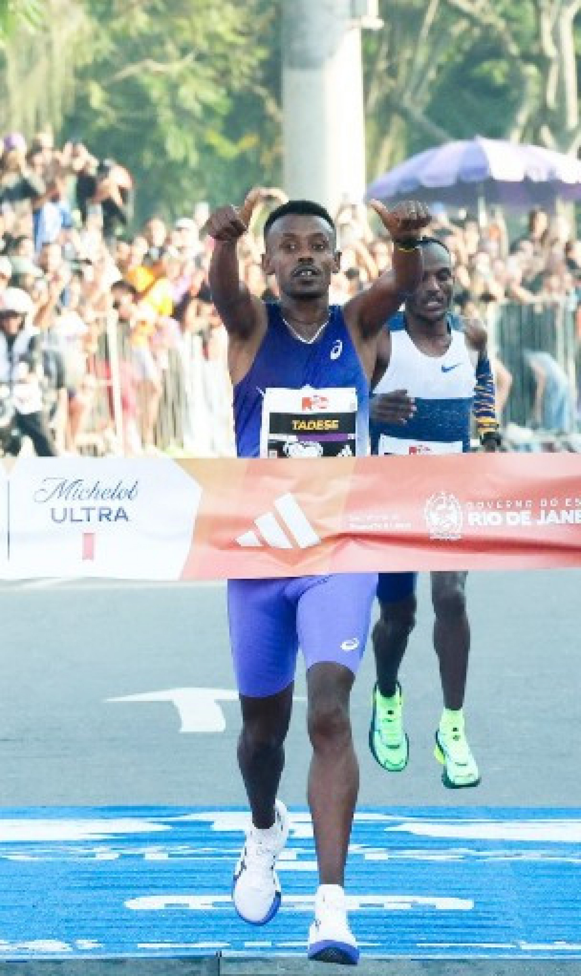 Atleta etíope Tsegaye Getachew venceu a 24ª Maratona do Rio de 42 km - Reprodução de vídeo / Instagram