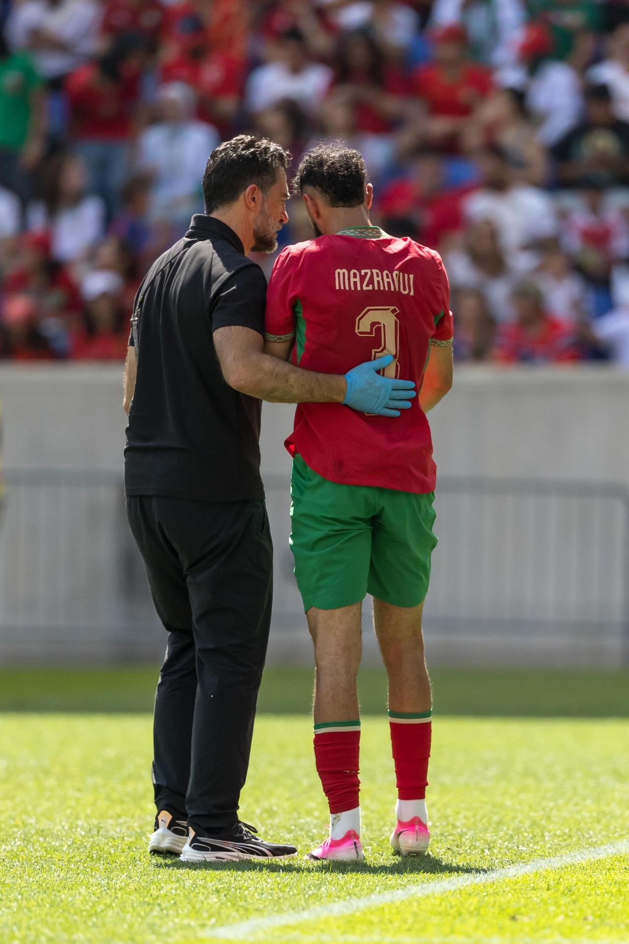 Partida entre Marrocos e Noruega durante amistoso internacional pre Copa do Mundo no Sports Illustrated Stadium na cidade de Harrison nos Estados Unidos neste domingo, 07 de junho de 2026. Foto:  William Volcov/ Parceiro/Agência O Dia