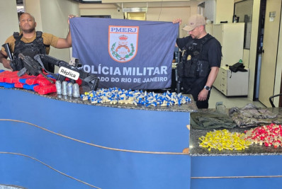 PM apreende drogas, granadas e metralhadora artesanal em Angra
