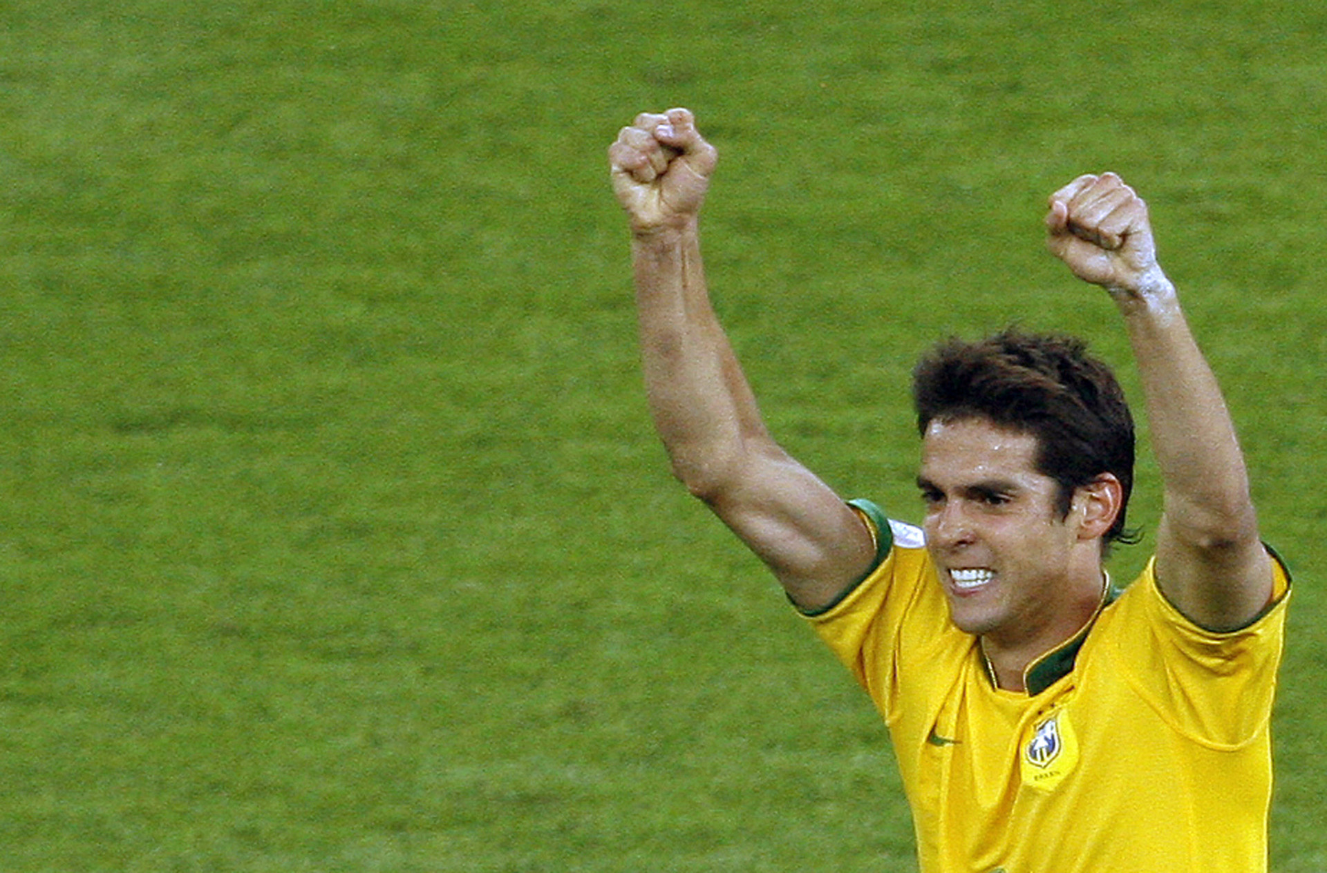 Kaká festeja gol da vitória sobre a Croácia, na estreia do Mundial de 2006 - Francois Xavier Marit / AFP
