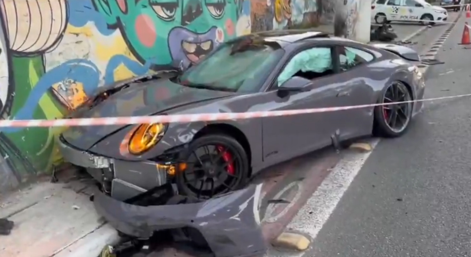 Porsche conduzido por influenciador Fábio Giga estava em alt